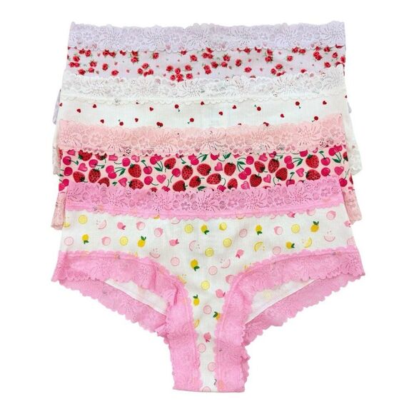 Victoria's Secret PINK Cheeky Lace Panties Womens Medium M LOT OF 4 VS Panty - Picture 1 of 9